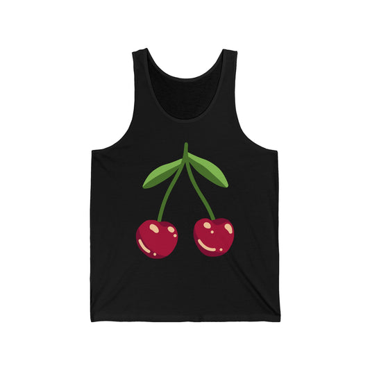 Cherry Graphic Tank Top — Cute Retro Fruit Summer Tee