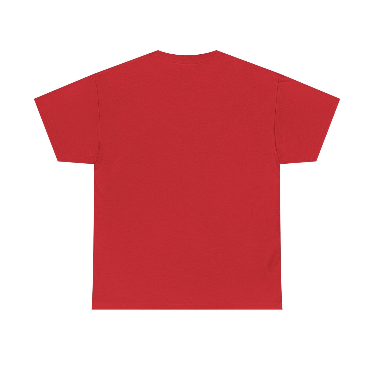 America Modernist Graphic Tee — Patriotic Red & Blue Abstract Design