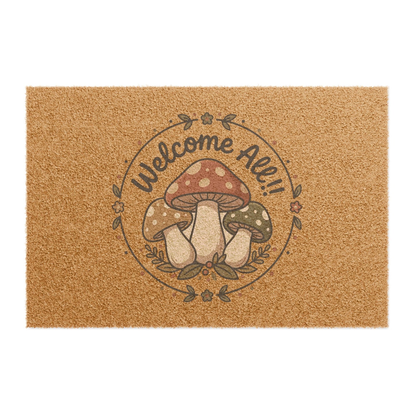 Welcome All Mushroom Doormat
