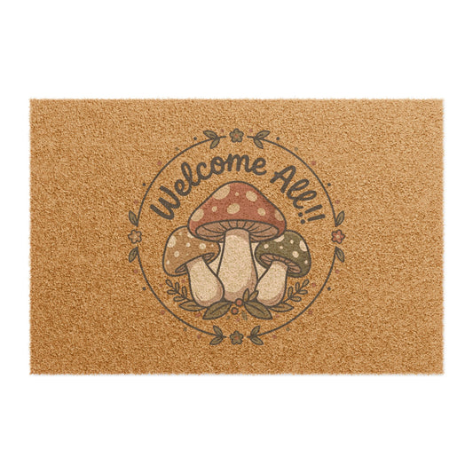Welcome All Mushroom Doormat