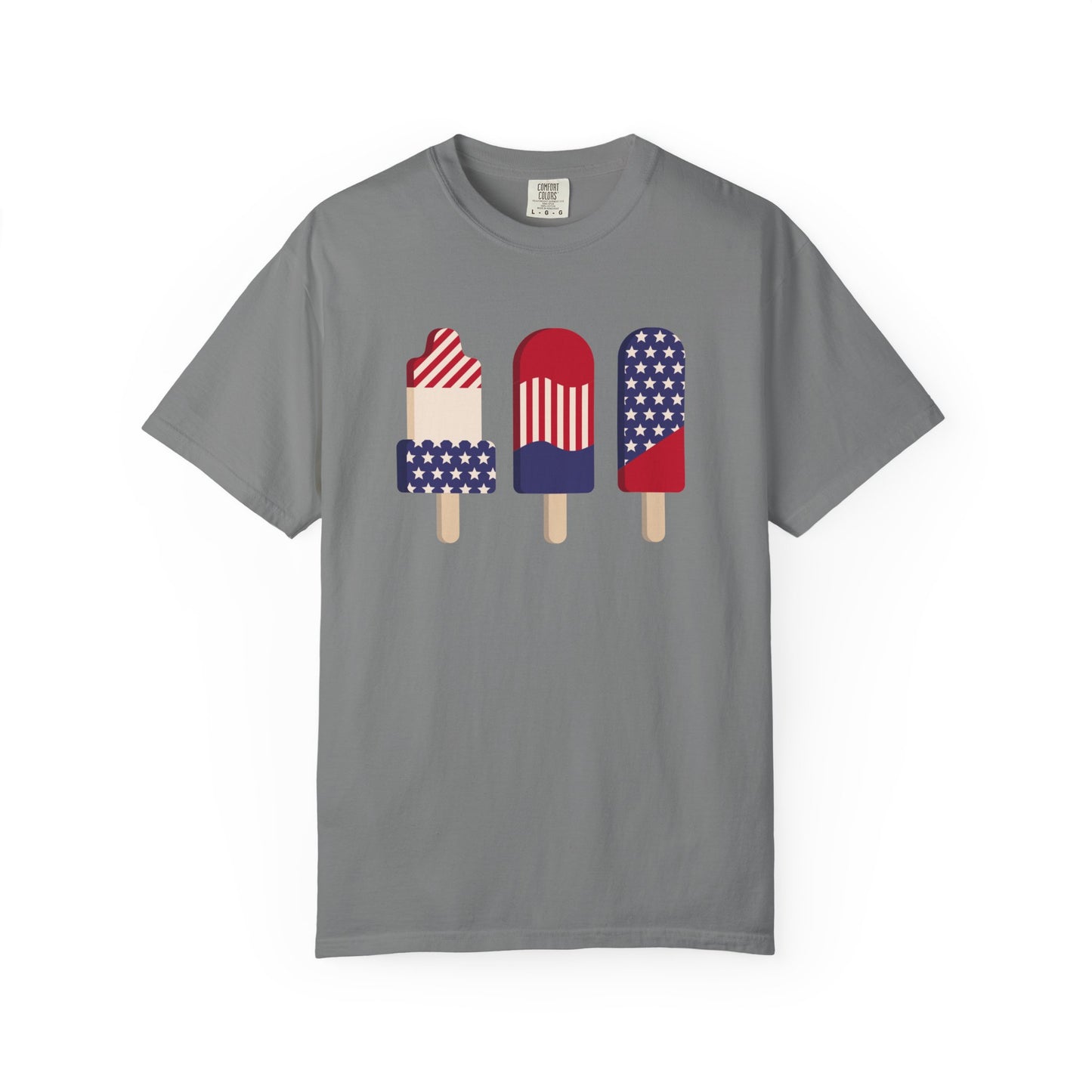 Patriotic Popsicles T-Shirt – USA Flag Ice Cream Summer Tee