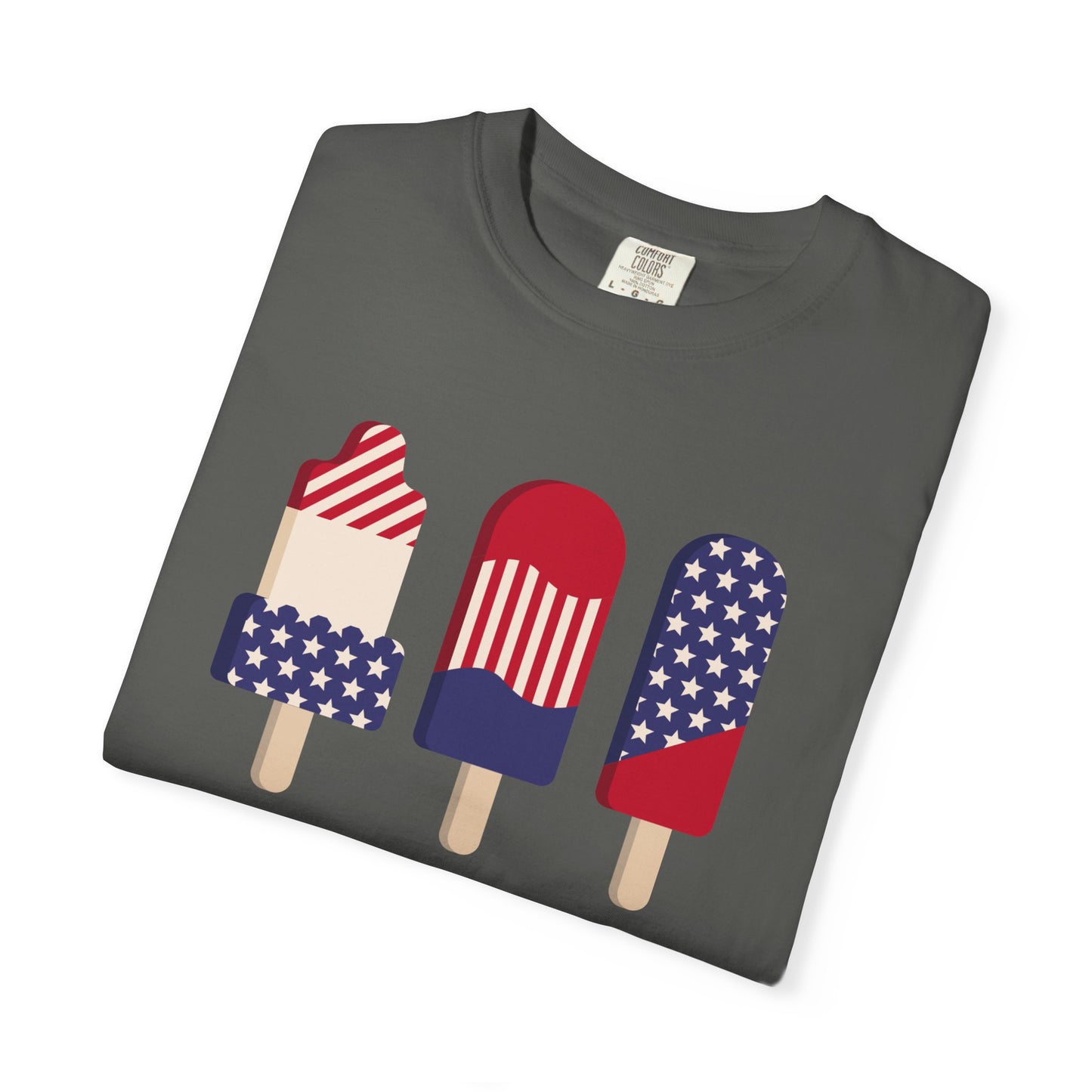 Patriotic Popsicles T-Shirt – USA Flag Ice Cream Summer Tee