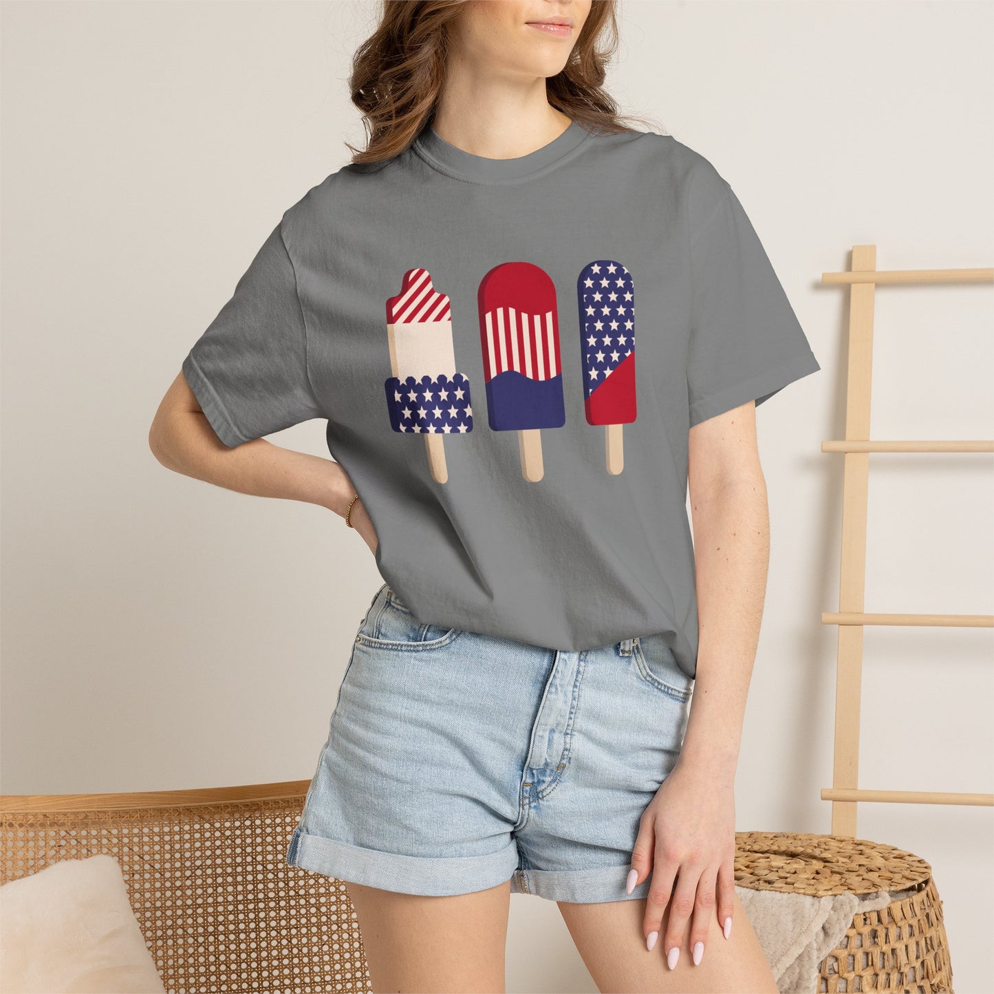 Patriotic Popsicles T-Shirt – USA Flag Ice Cream Summer Tee
