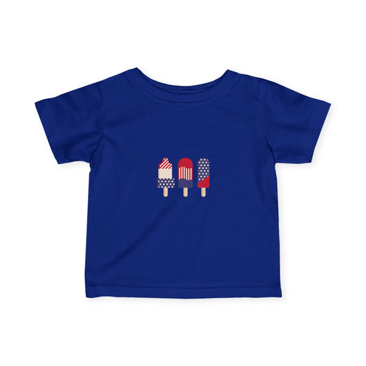 Infant Tee — Patriotic Popsicle Baby T‑Shirt (4th of July)