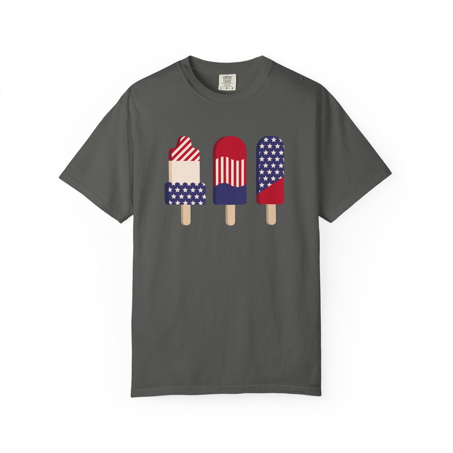Patriotic Popsicles T-Shirt – USA Flag Ice Cream Summer Tee