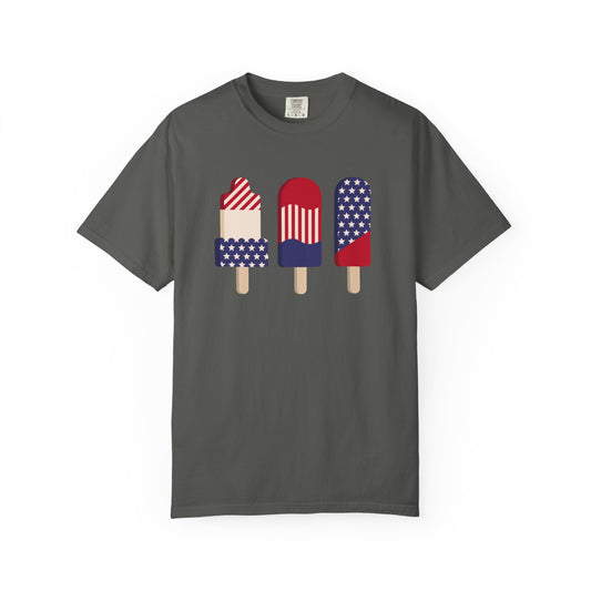 Patriotic Popsicles T-Shirt – USA Flag Ice Cream Summer Tee