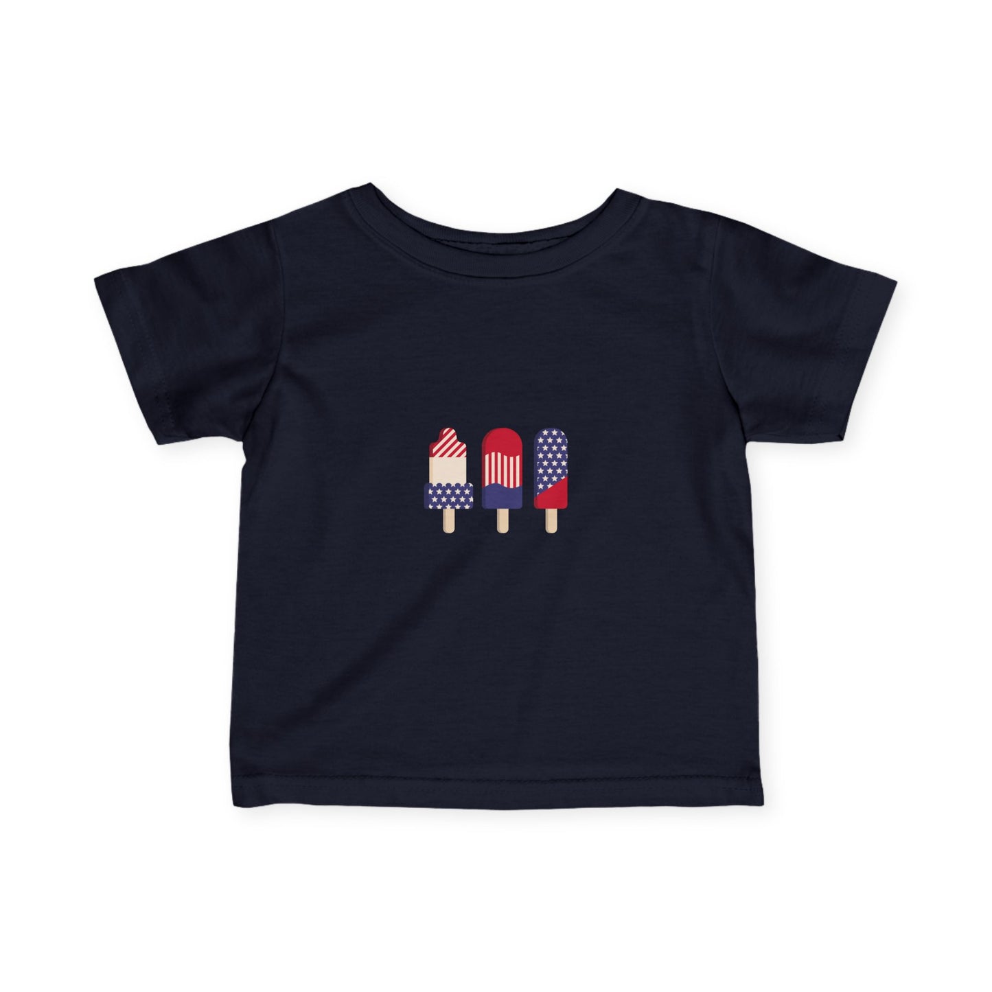 Infant Tee — Patriotic Popsicle Baby T‑Shirt (4th of July)