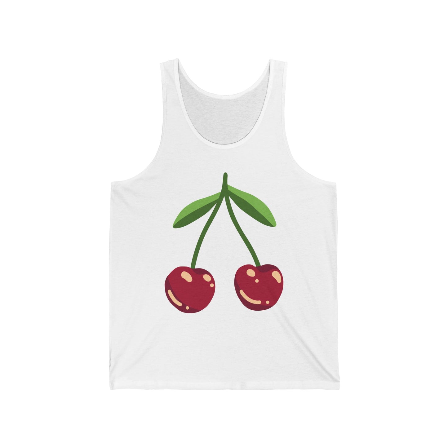 Cherry Graphic Tank Top — Cute Retro Fruit Summer Tee