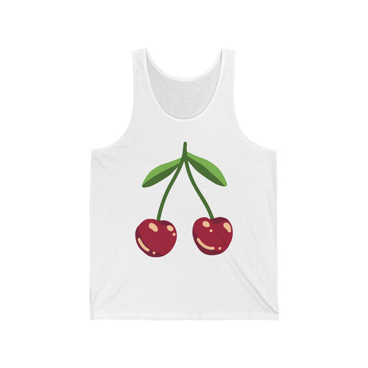 Cherry Graphic Tank Top — Cute Retro Fruit Summer Tee