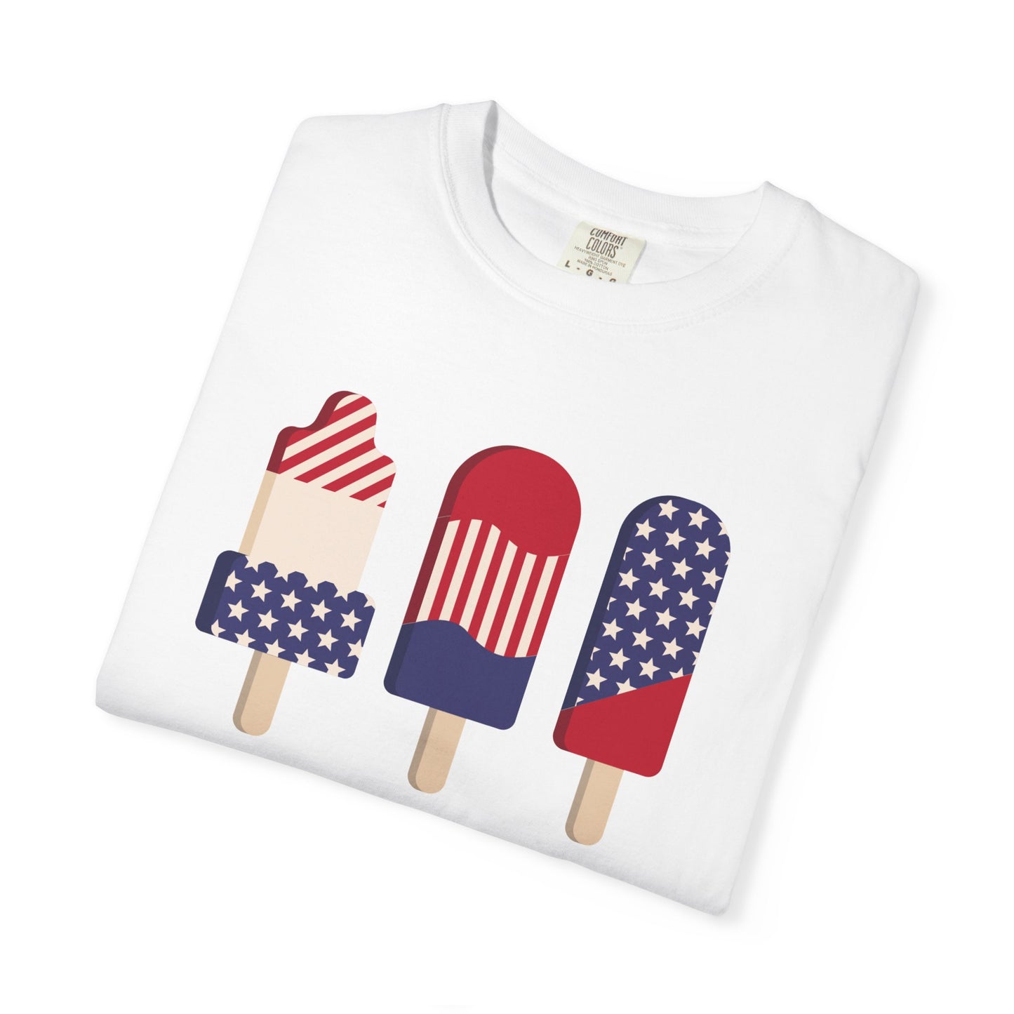 Patriotic Popsicles T-Shirt – USA Flag Ice Cream Summer Tee