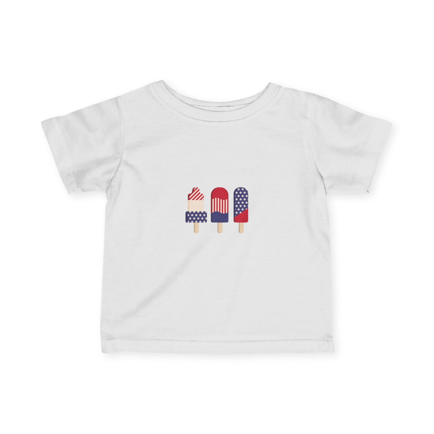 Infant Tee — Patriotic Popsicle Baby T‑Shirt (4th of July)