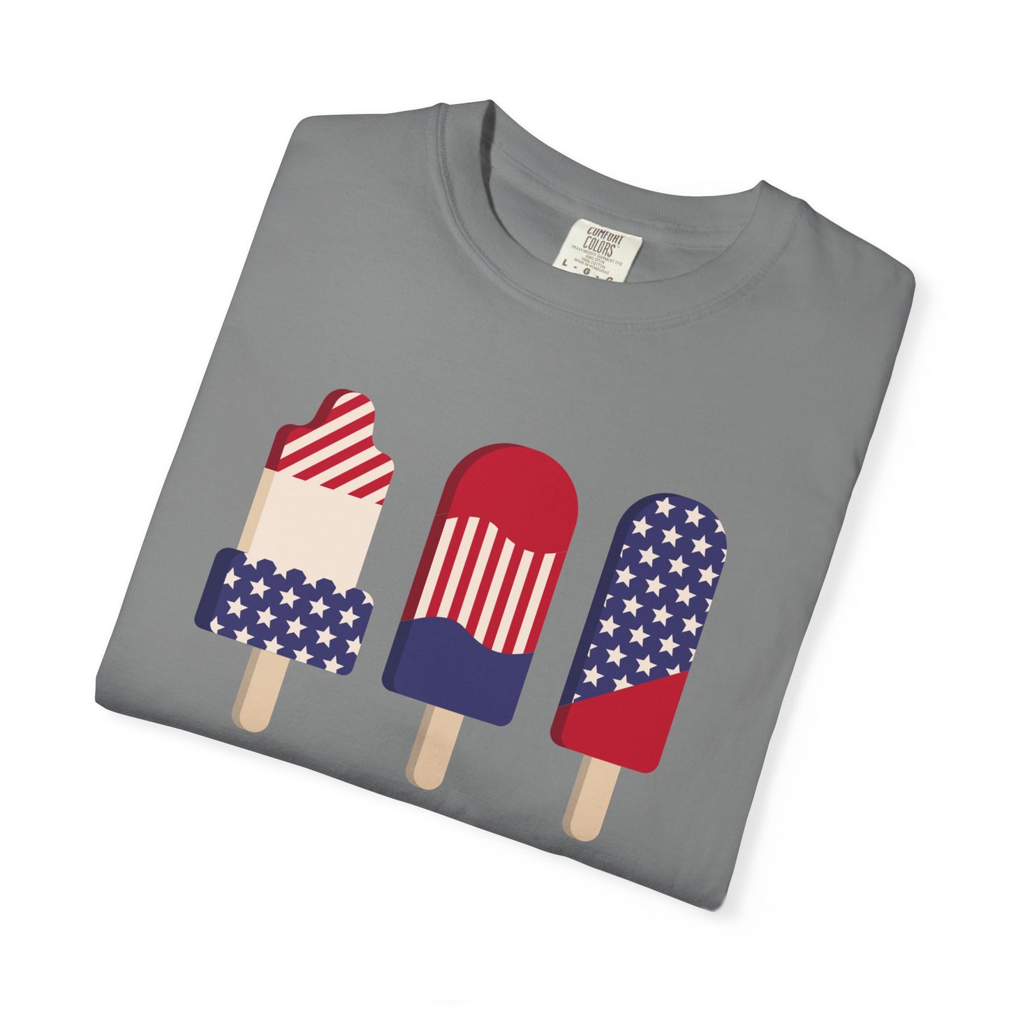 Patriotic Popsicles T-Shirt – USA Flag Ice Cream Summer Tee