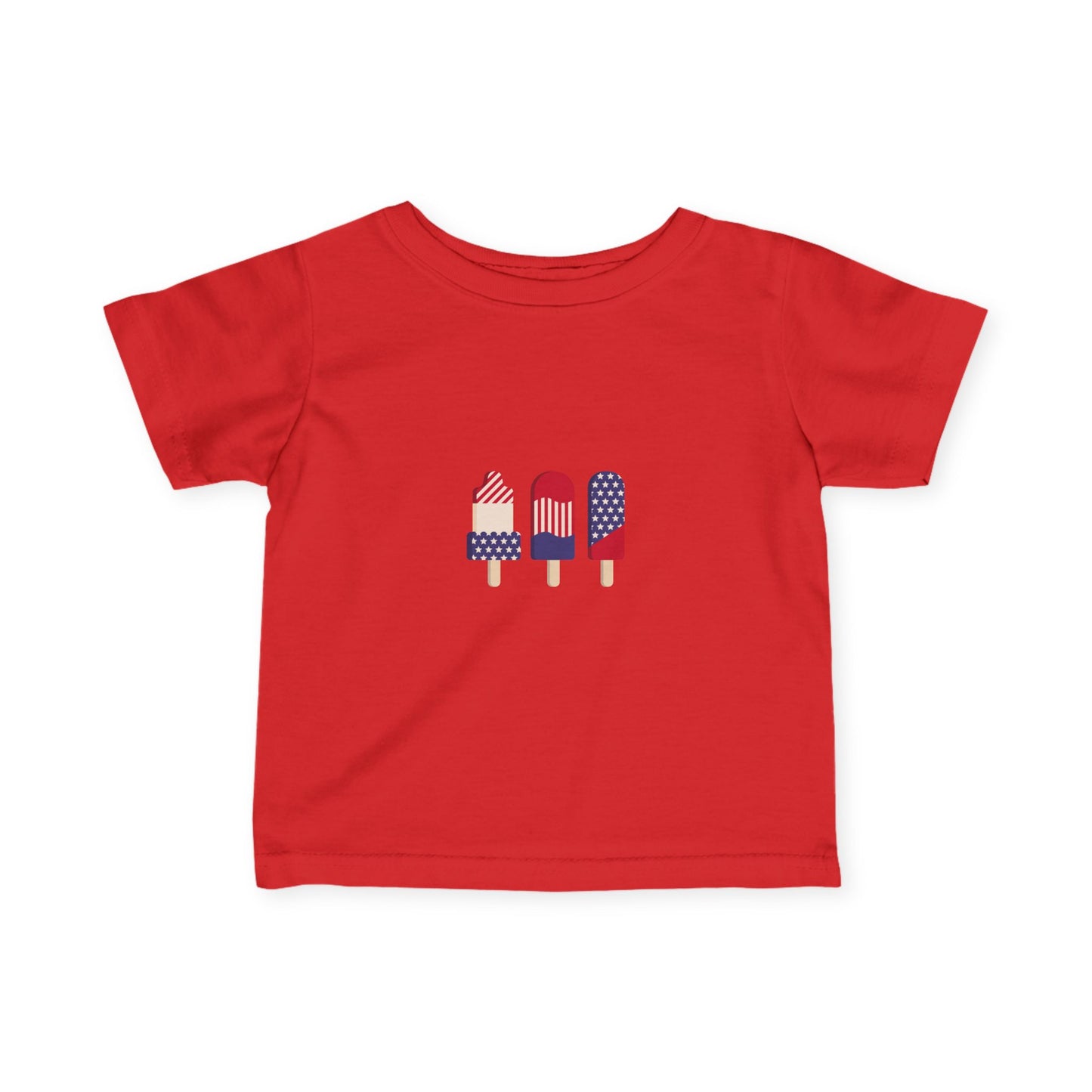 Infant Tee — Patriotic Popsicle Baby T‑Shirt (4th of July)