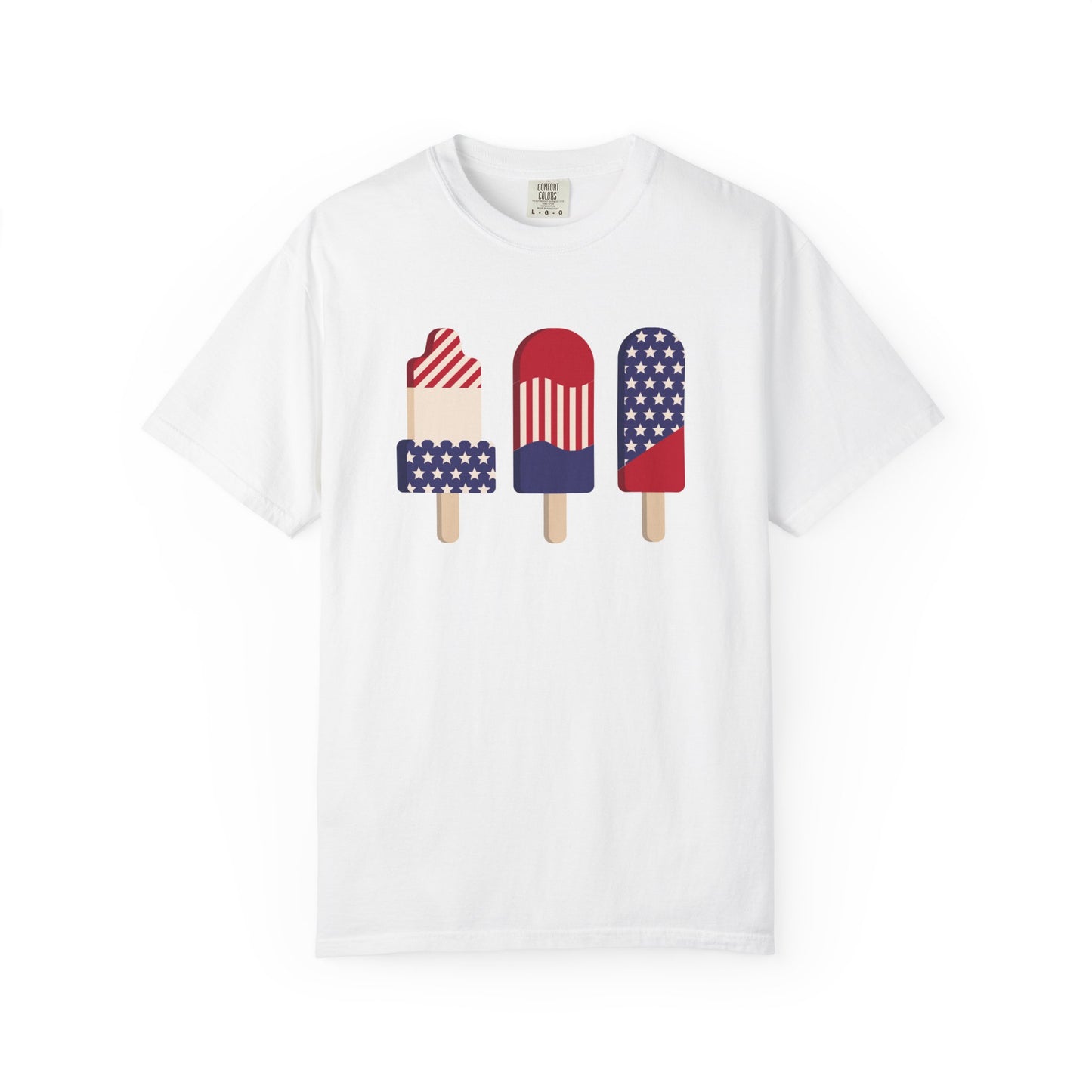 Patriotic Popsicles T-Shirt – USA Flag Ice Cream Summer Tee
