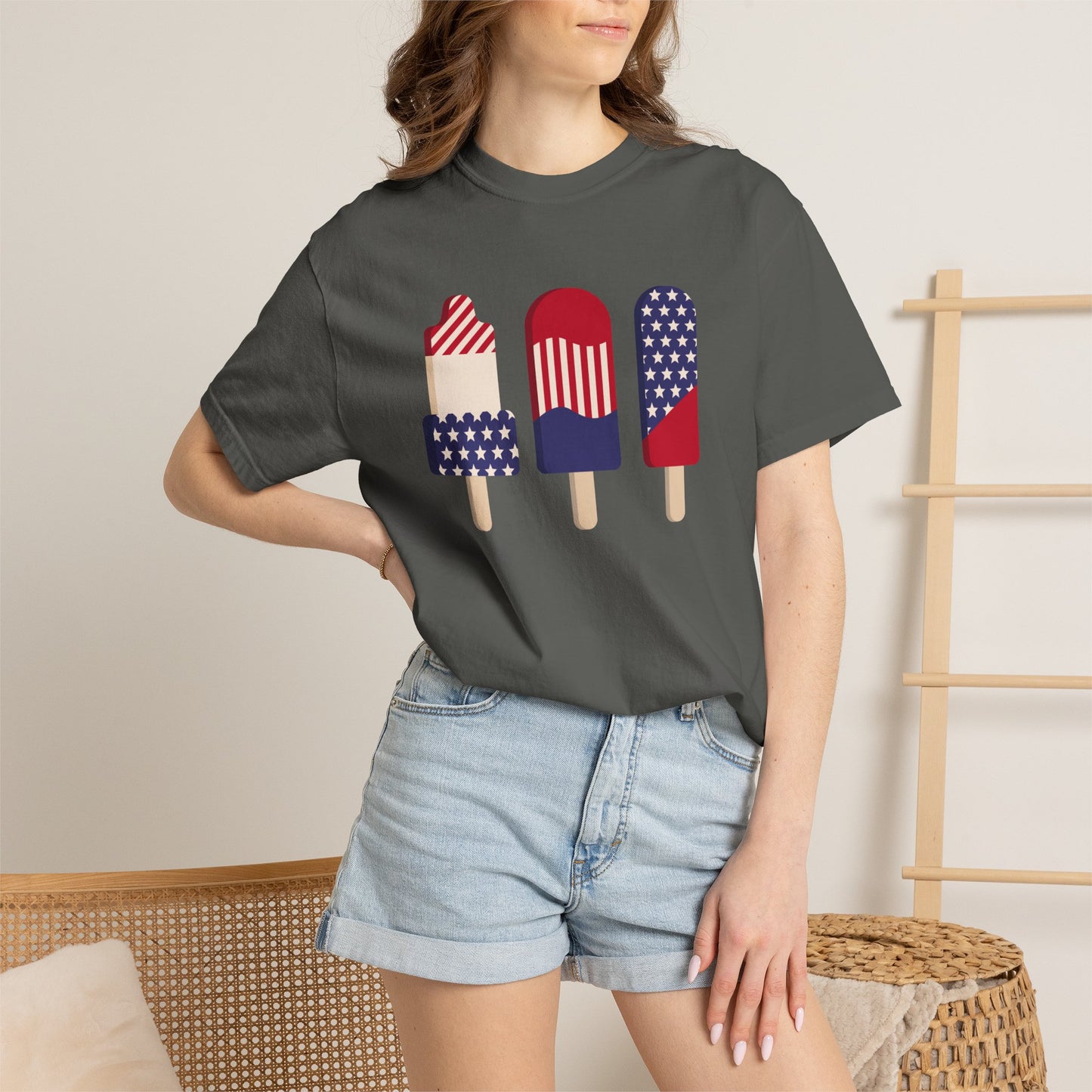 Patriotic Popsicles T-Shirt – USA Flag Ice Cream Summer Tee